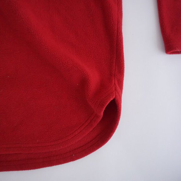 Vintage L.L. Bean Red Fleece Snowflake Trim Pullover Cabincore Après Ski L - Picture 5 of 9